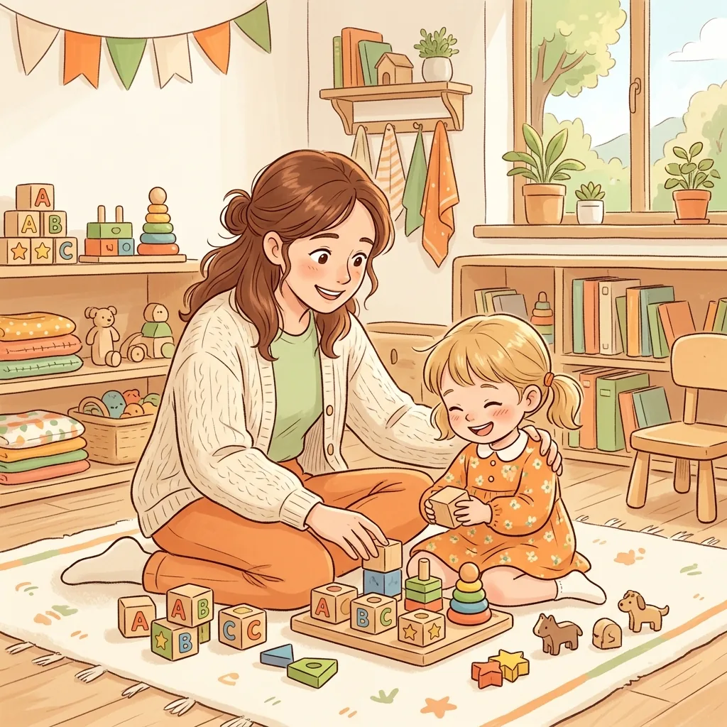 Educatore che segue un bambino individualmente